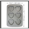 PME 6 CUP HEART PAN (37.3 X 26.1MM / 14.7 X 10.3")