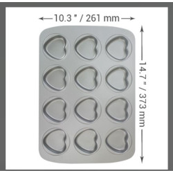 PME 12 CUP MINI HEART PAN...