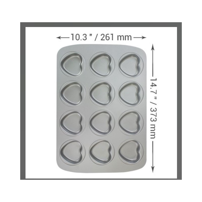 PME Szív alakú muffinsütő 12 szív