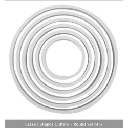 Plastic round cutter set of 6