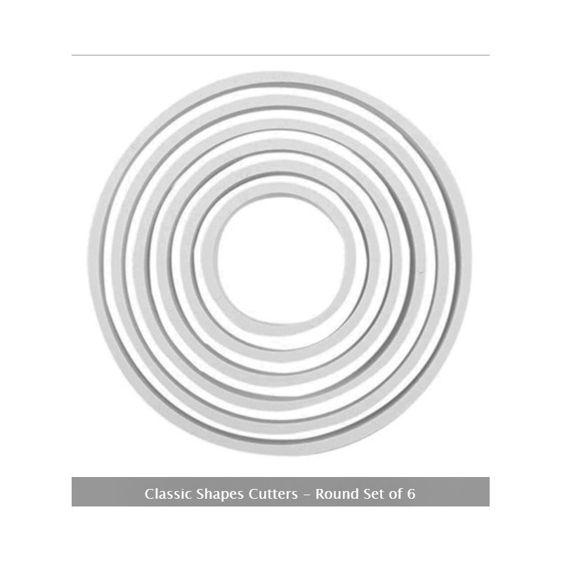 Plastic round cutter set of 6