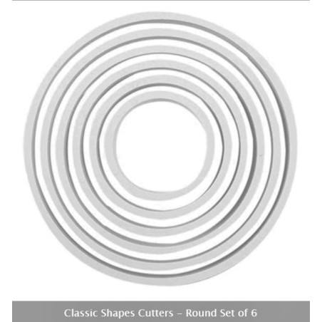 Plastic round cutter set of 6