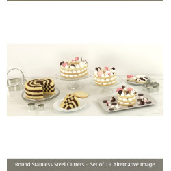 Round Stainless Steel Cutters - Set of 19