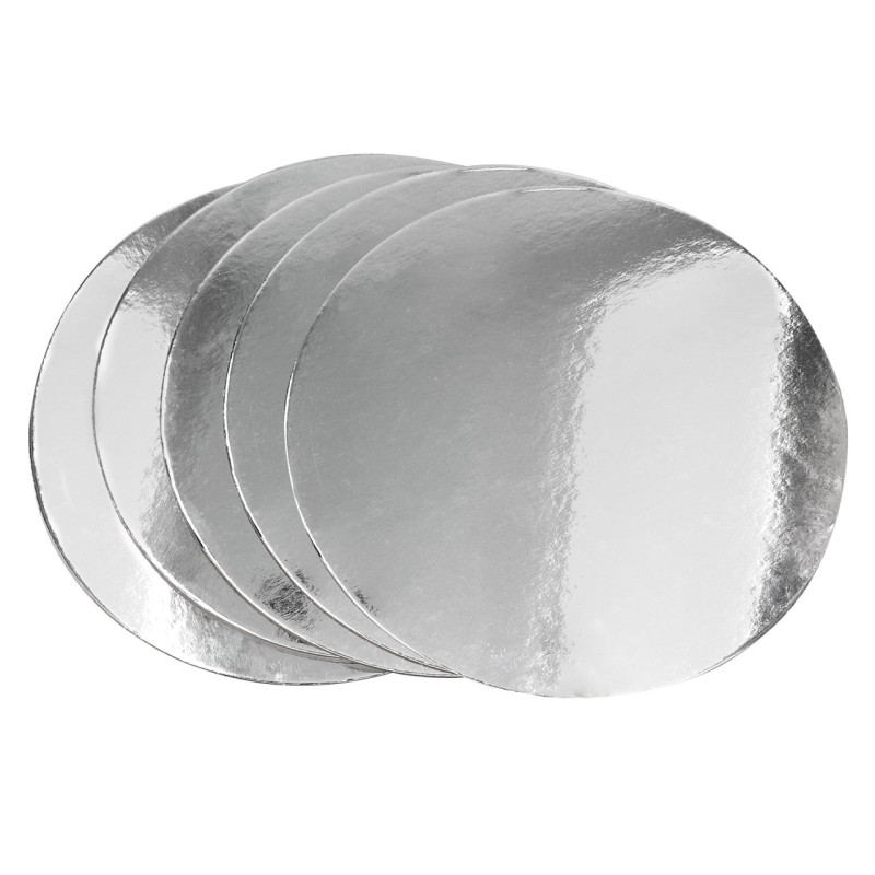 Tortakarton Tükörhatású ezüstszínű 28cm