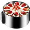 Adjustable cake ring: 15-30 cm, height: 8cm