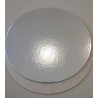 Silver - white two-sided cake card 20 cm 1mm