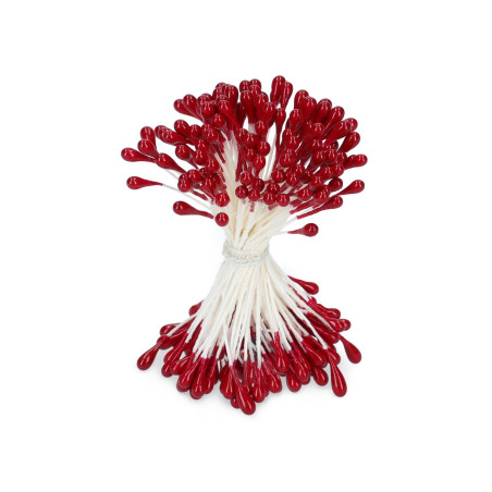 Flower Stamens Red set of 120
