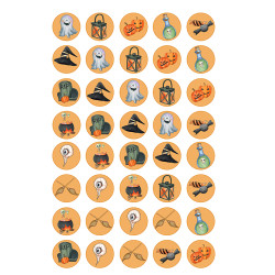 Halloween Icing Sheet toppers A5