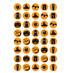 Halloween Wafer Paper Toppers 0.35mm A5