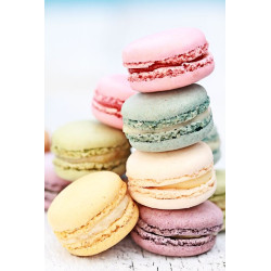 Macaron fehér ablakos doboz (12dbos)