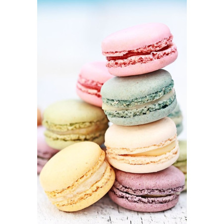 Macaron fehér ablakos doboz (12dbos)