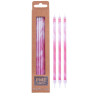 PME Candle Tall Pink marble 6 pcs