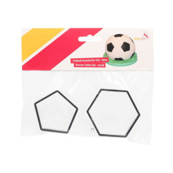 Soccer - Football pattern cutter set of 2 small