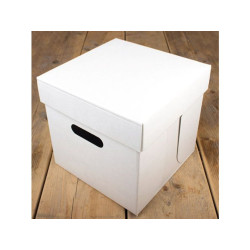 Cake Box White 25.5x25.5x25cm
