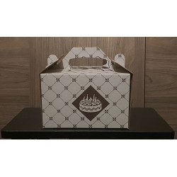 Cake box with handle with...