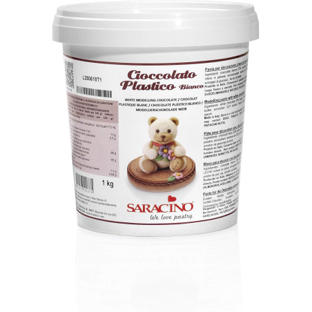 Saracino white modelling chocolate 1kg