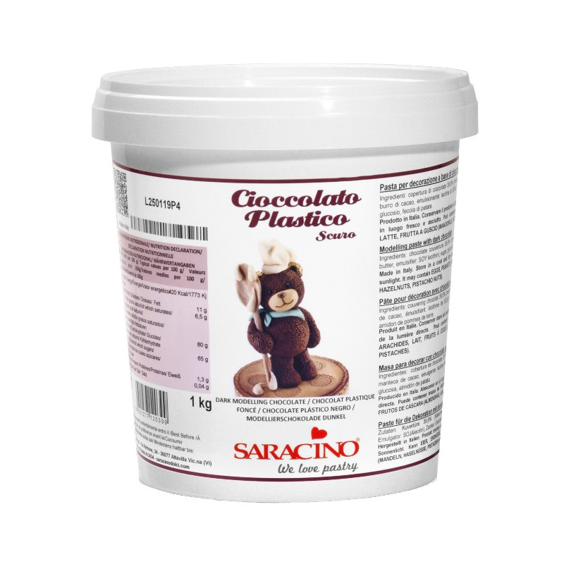Saracino Dark Chocolate modelling paste 1kg