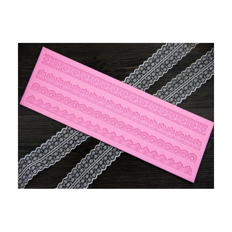 Cake lace bordure silicone mold