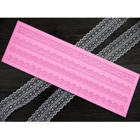 Cake lace bordure silicone mold