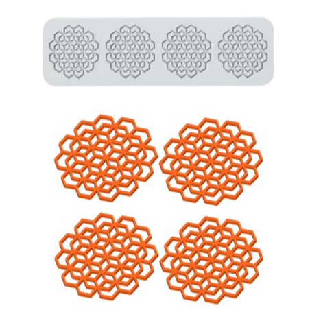 Szilikon dekor forma hexagonok