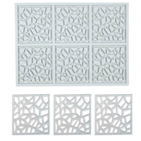 Decor Silicone Mold Squares 3 different design