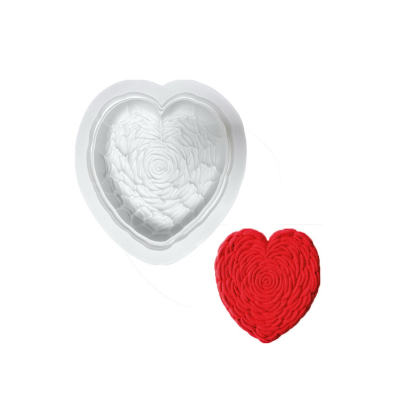 Heart & Flowers Mousse Silicone Mold