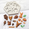 Forest animals silicone mold