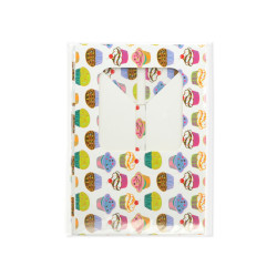 Cupcake box cupcake-patterned - 4 cupcakes