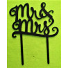 Mr & Mrs Black Wedding Cake Topper