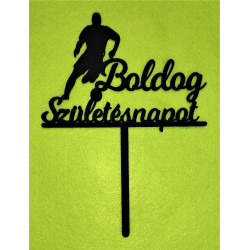 Happy Birthday Football / Soccer Wooden Cake Topper