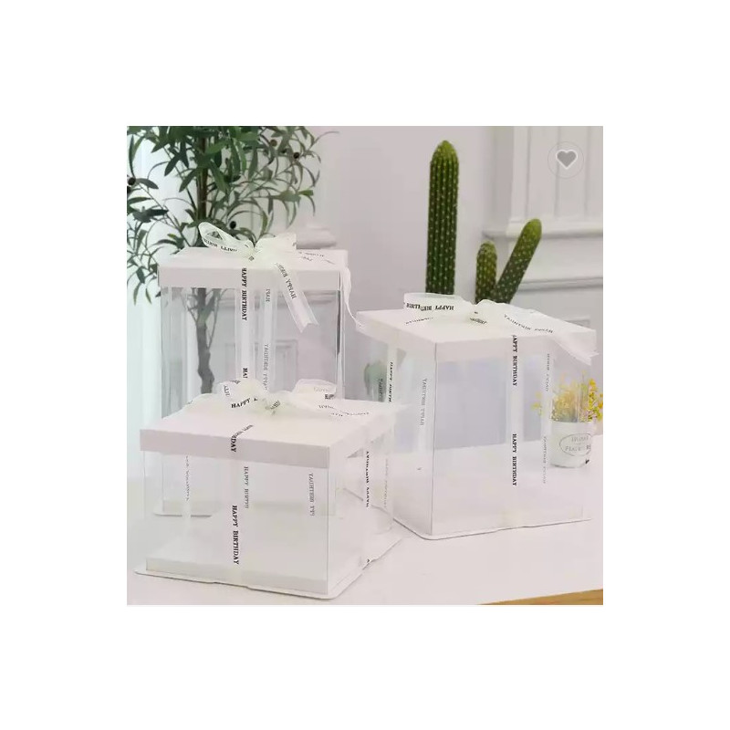 22x22x38 cm Transparent Cake Box