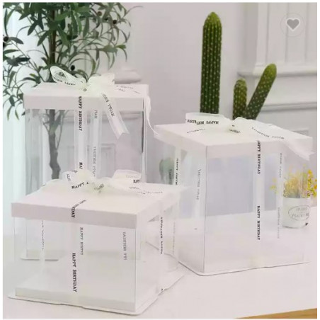 26x26x40 cm Transparent Cake Box