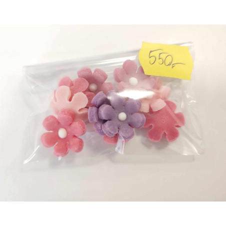 Marzipan mixed colours flowers