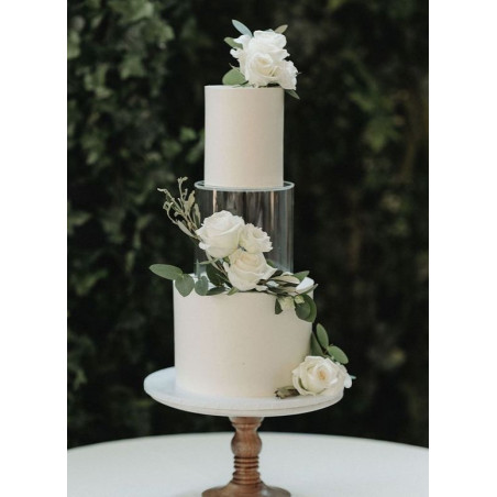 25x15cm Akril kerek tortaszint elválasztó doboz