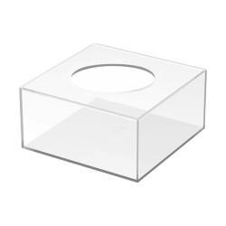 Akril négyszögletes tortaszint elválasztó doboz 30x30x10 cm