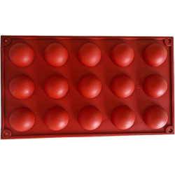 Félgömb szilikon forma 15 darabos (mousse)
