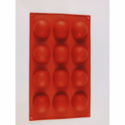 12-Cavity Hemisphere Silicone Mold