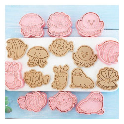 Sea animals 2 biscuit mold...