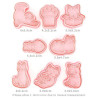 Cats cutter and embossing set of 8