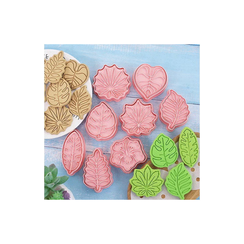 Leaves cutter and embossing set of 8