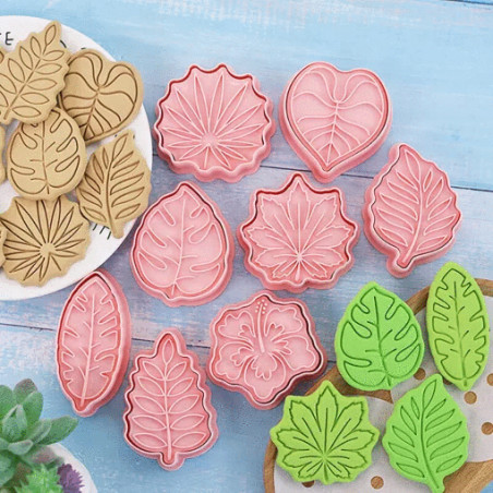 Leaves cutter and embossing set of 8
