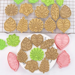 Leaves cutter and embossing set of 8