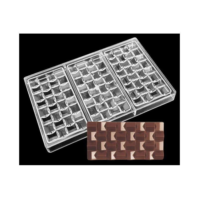 Pyramid - cube polycarbonate chocolate mold