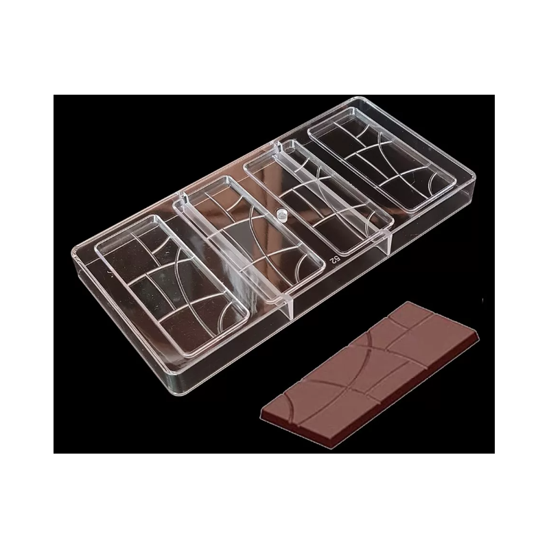 Broken pattern polycarbonate chocolate bar mold
