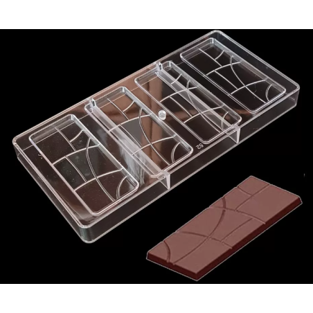 Broken pattern polycarbonate chocolate bar mold