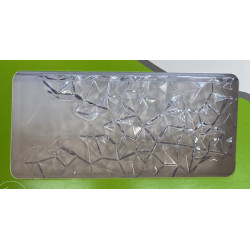 Crushed pattern polycarbonate chocolate bar mold