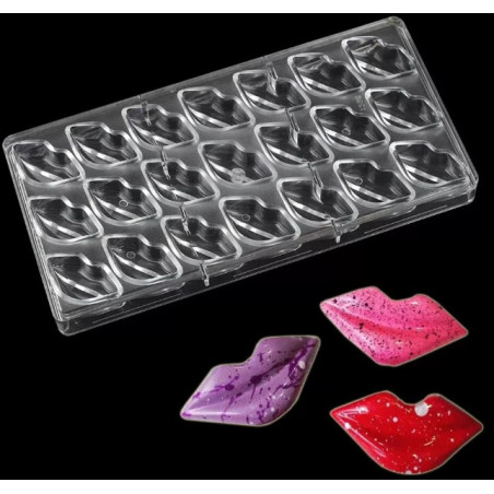 Lips polycarbonate chocolate mold