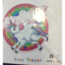 Unicorn Round Cake Topper