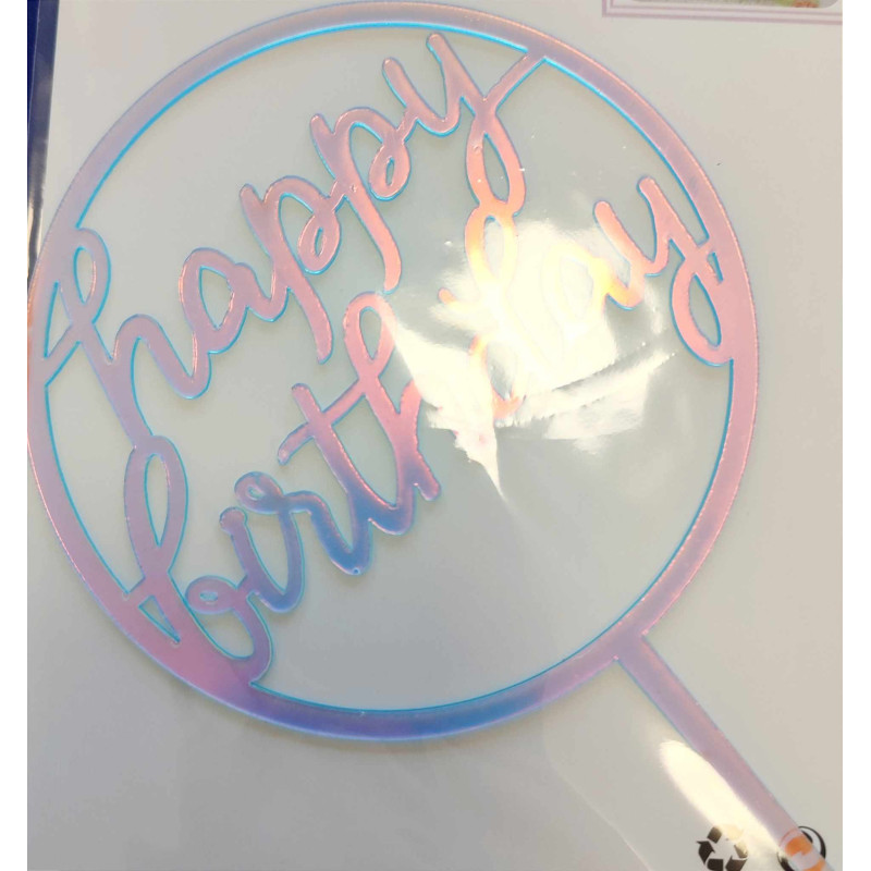 Szülinapi torta beszúró hologrammos
