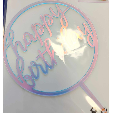 Szülinapi torta beszúró hologrammos